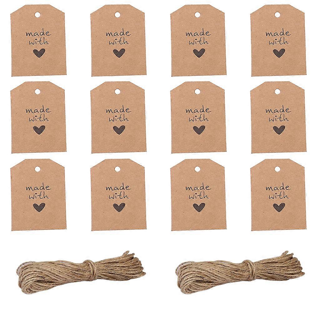 Decorative Kraft Paper Tags 100Pcs For Craft Enthusiasts 5.5X4.1Cm Chocolate Hanging Gift Tags