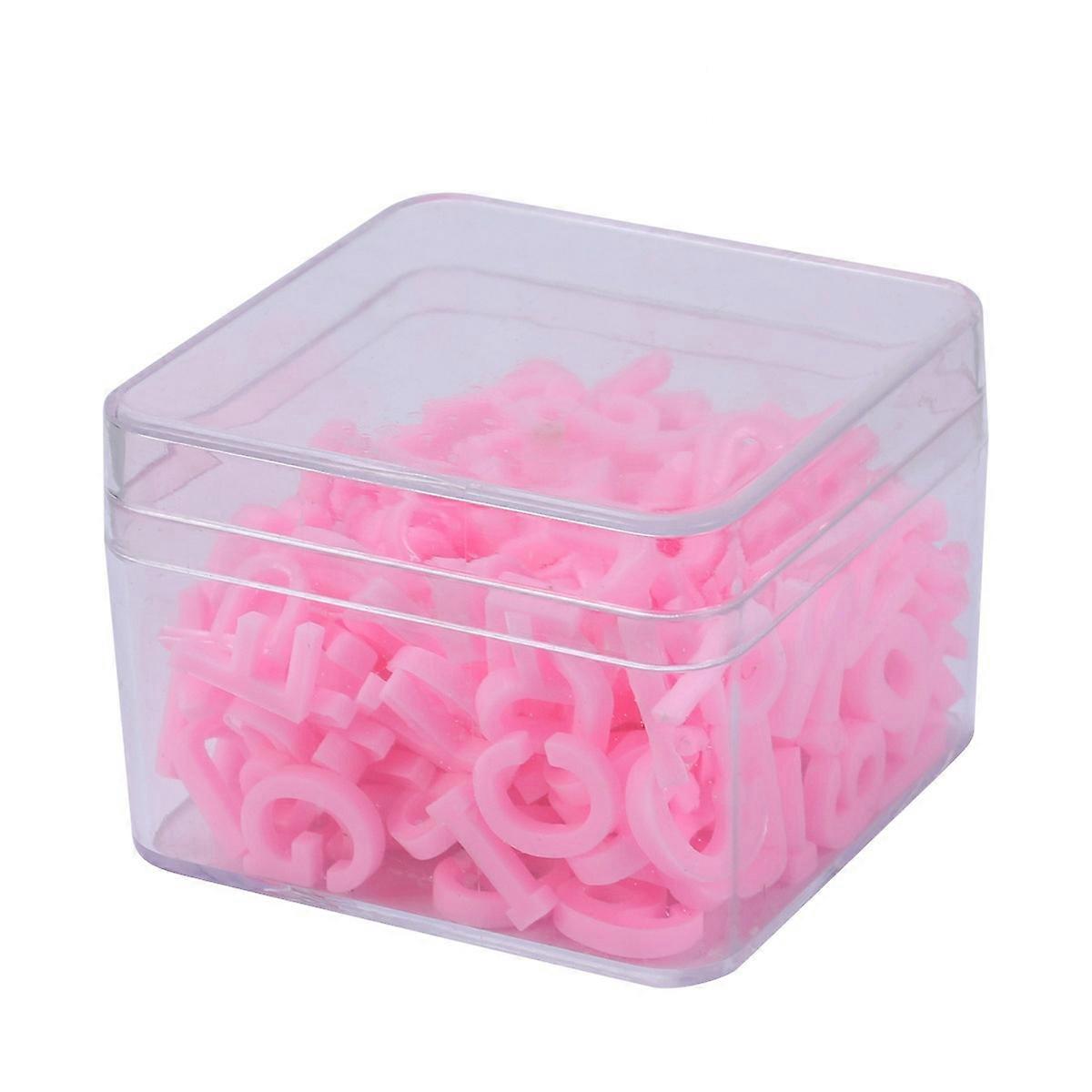 Pink Resin Alphabet Beads for DIY Crafts and Decor 200 Pieces Mixed Letters Figures Pendant