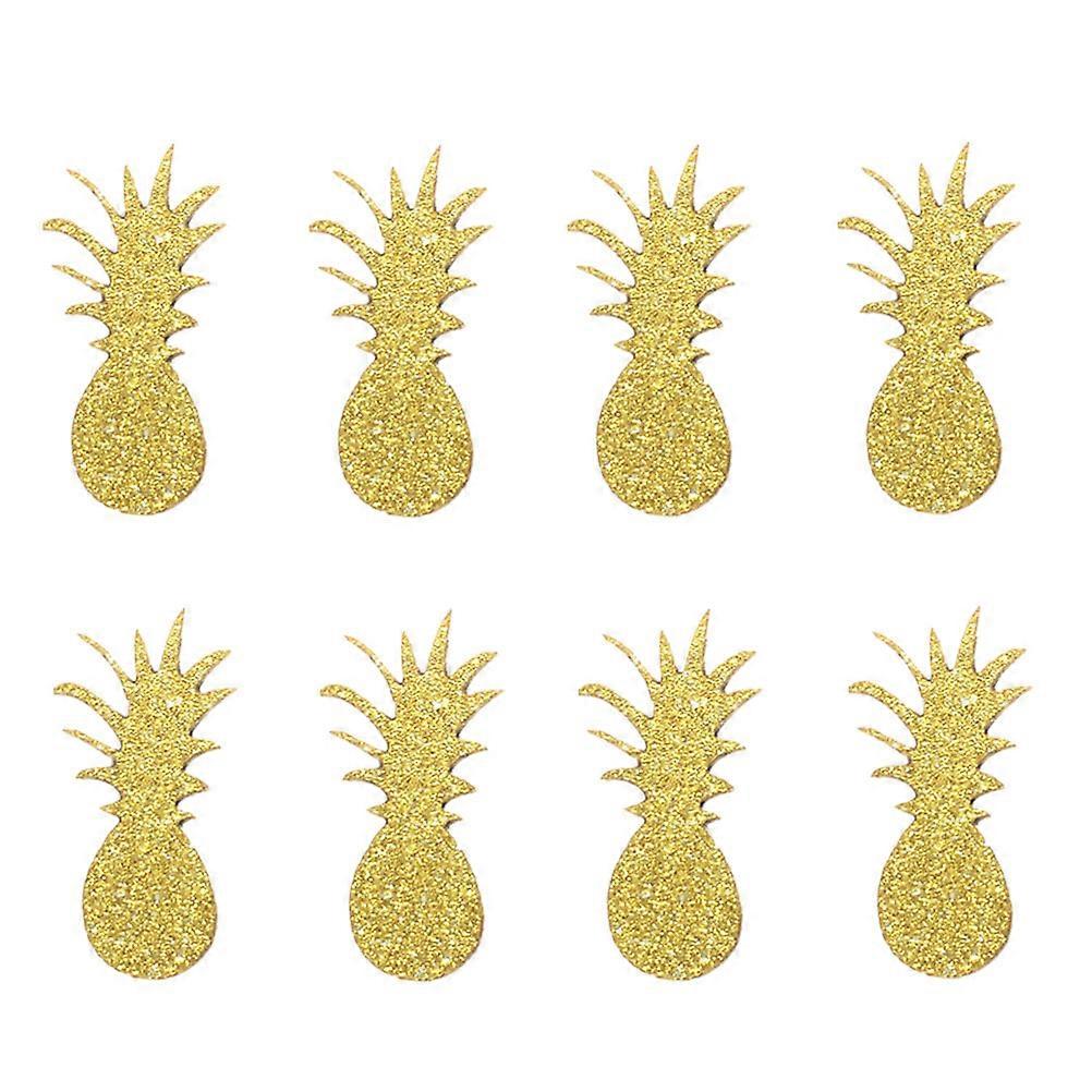 Golden Pineapple Shaped Paper Confetti for Party Decorations 100pcs