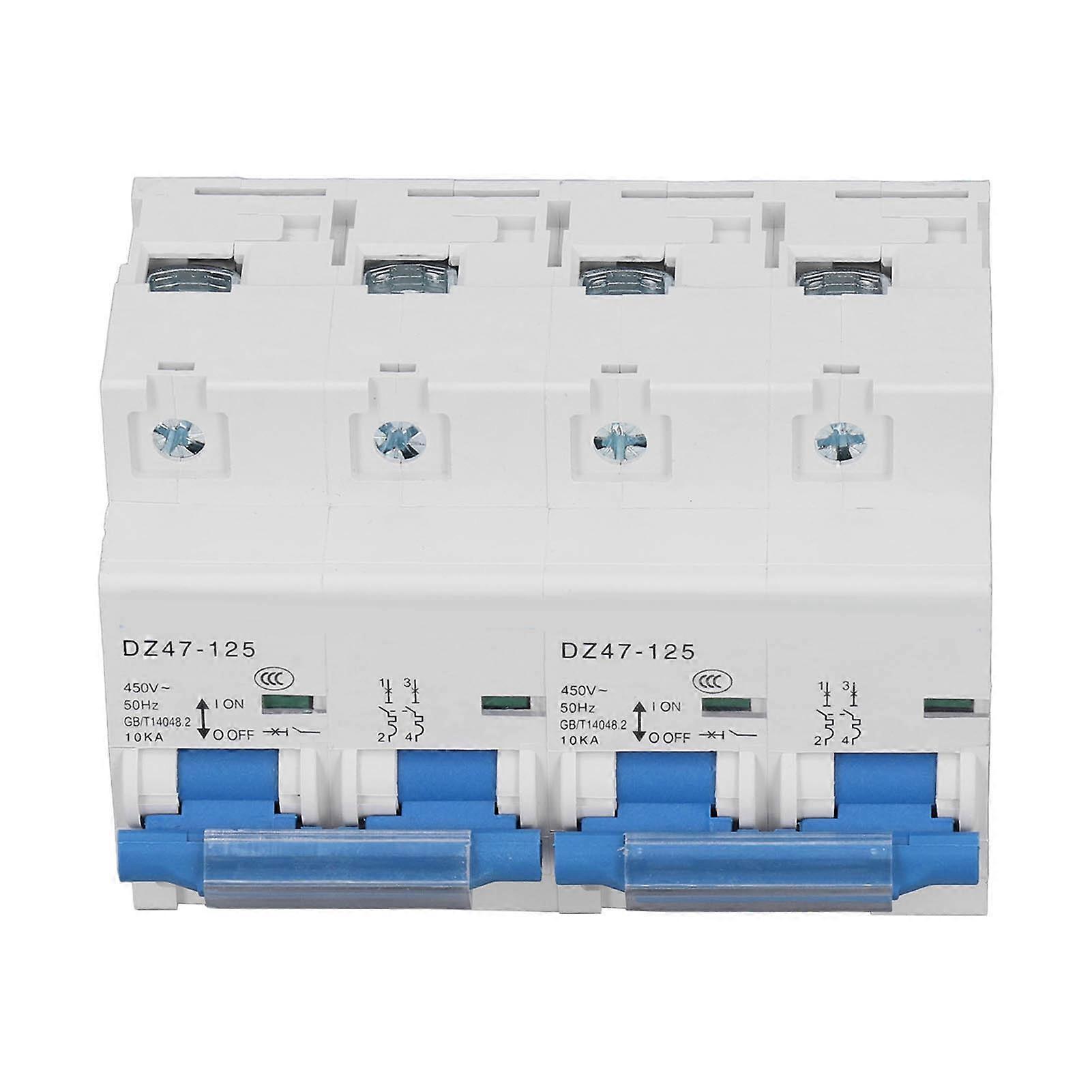 Interlock Circuit Breaker 10KA Breaking Capacity Rail Installation Mini Dual Power Manual Transfer Switch AC450V 125A 