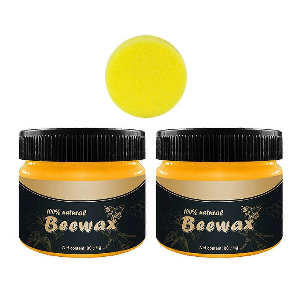 Natural Beeswax Furniture Polish 2Pcs For Wooden Furniture Home Store Maintenance Multi Color