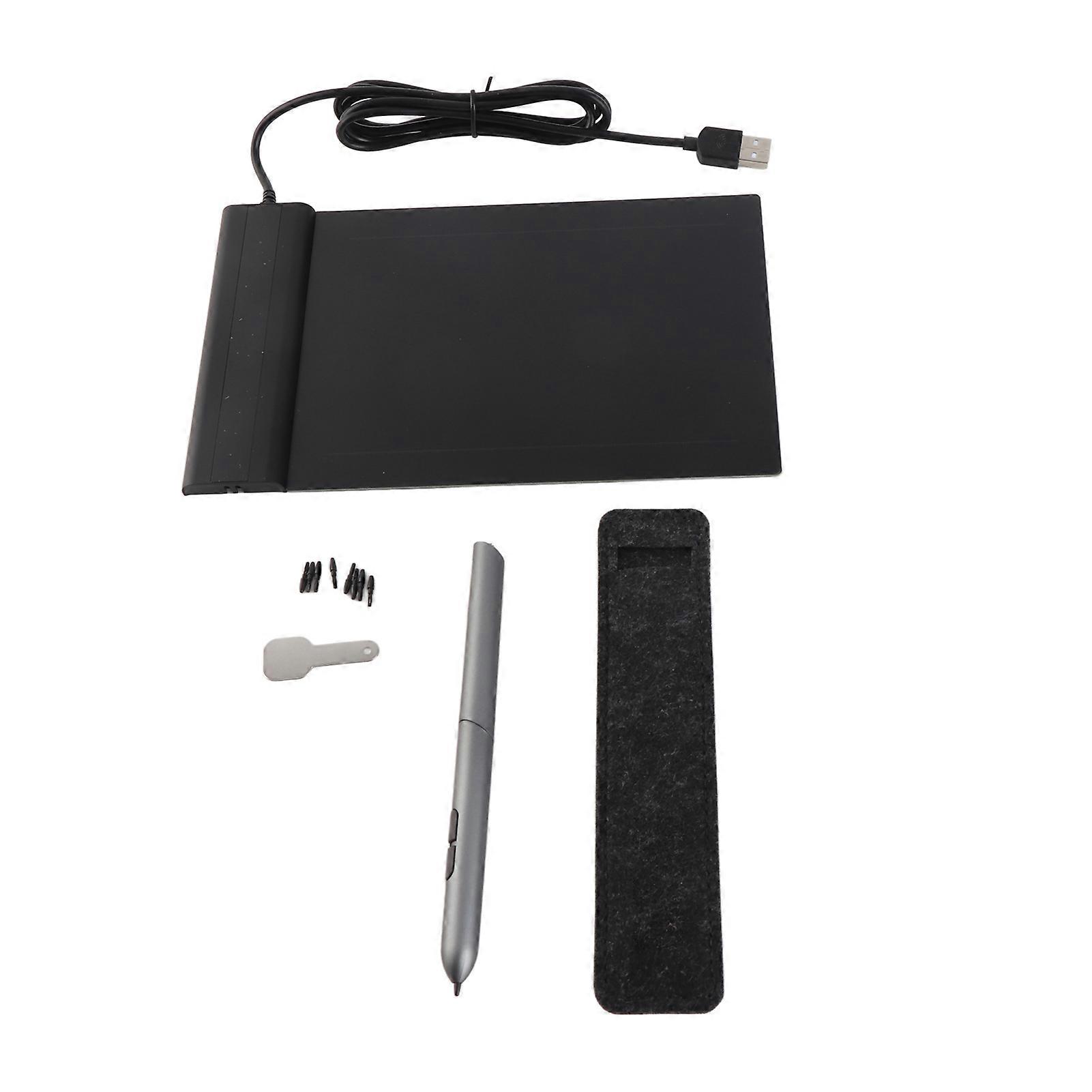Digital Graphics Drawing 6*4 Inch Tablet with 8192 Levels Pressure Passive Pen 5080 LPI One Touch Eraser Hand Painted Table