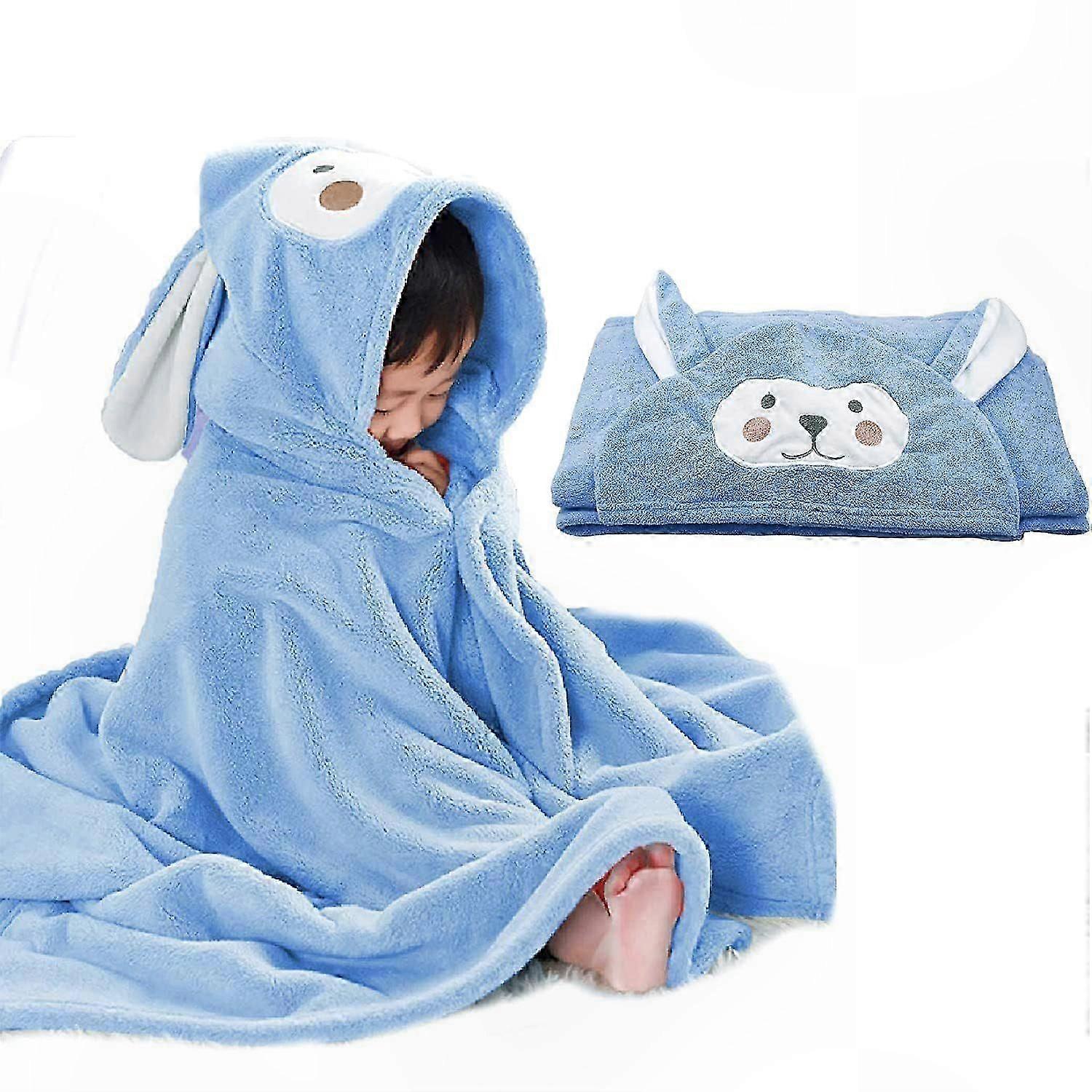 Soft Hooded Towel with Adorable Ears for Infants, Made from Gentle Washcloth Material, Cozy and Comfortable Design for Babies