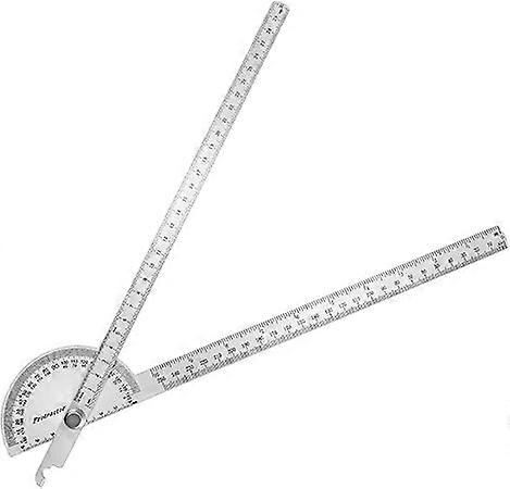 Stainless Steel Protractor Goniometer Angle Meter, 250mm