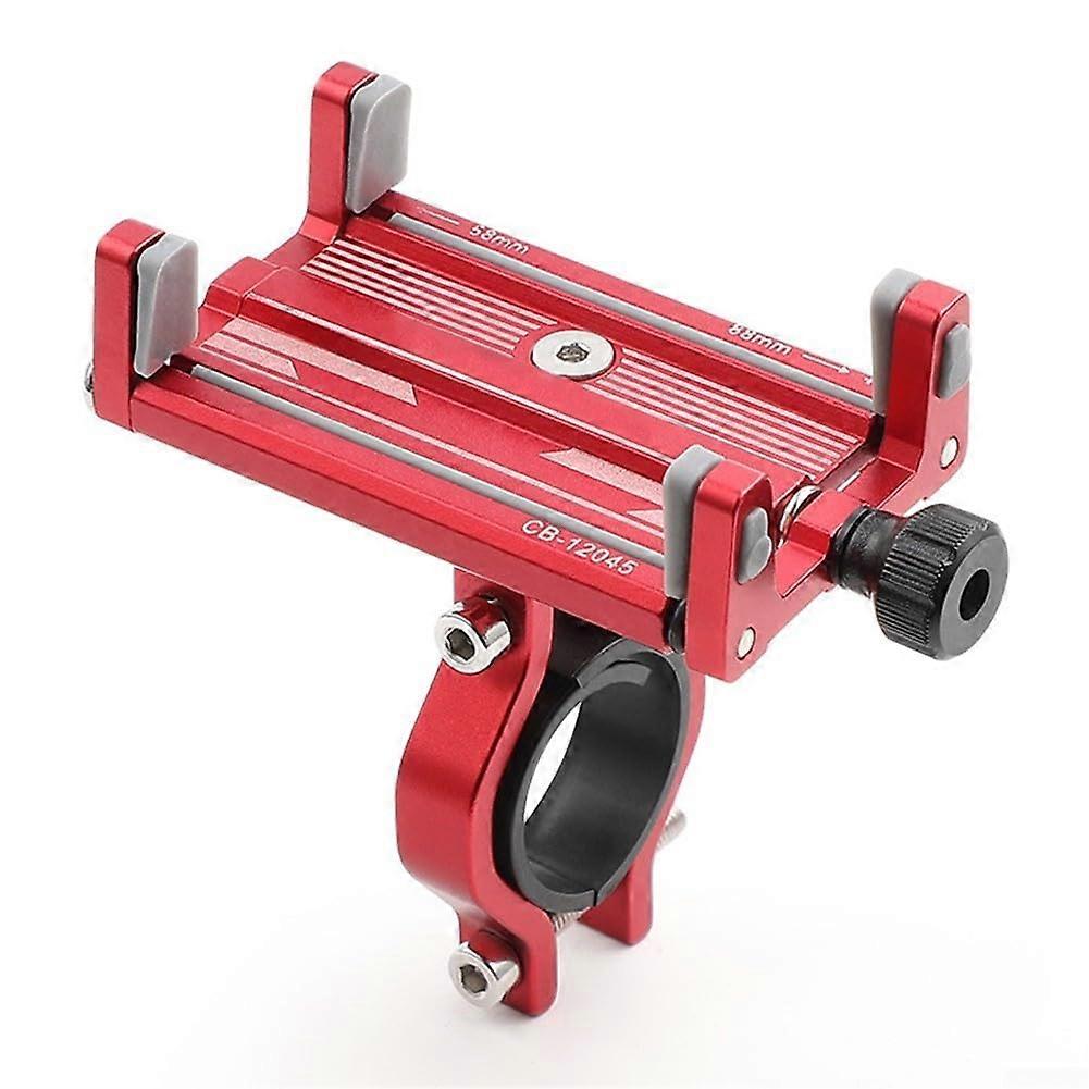 Secure Bike Phone Holder with Four-Claw Lock for All Bikes, Front Beam Red, Universal Smartphone Holder