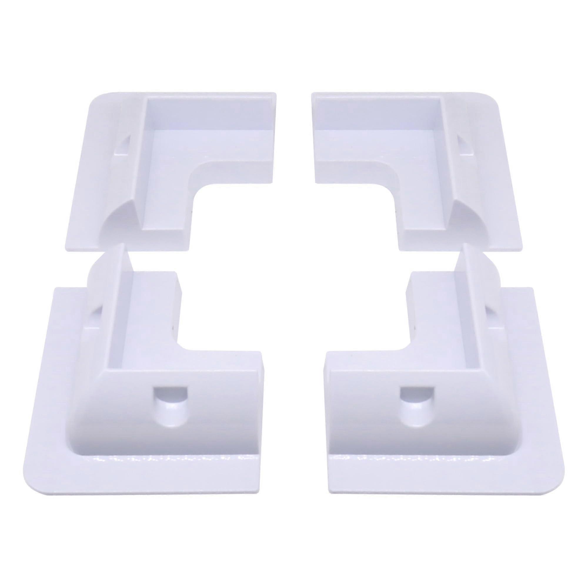 4pcs Solar Panel Mounting Bracket, ABS, No Drilling, White