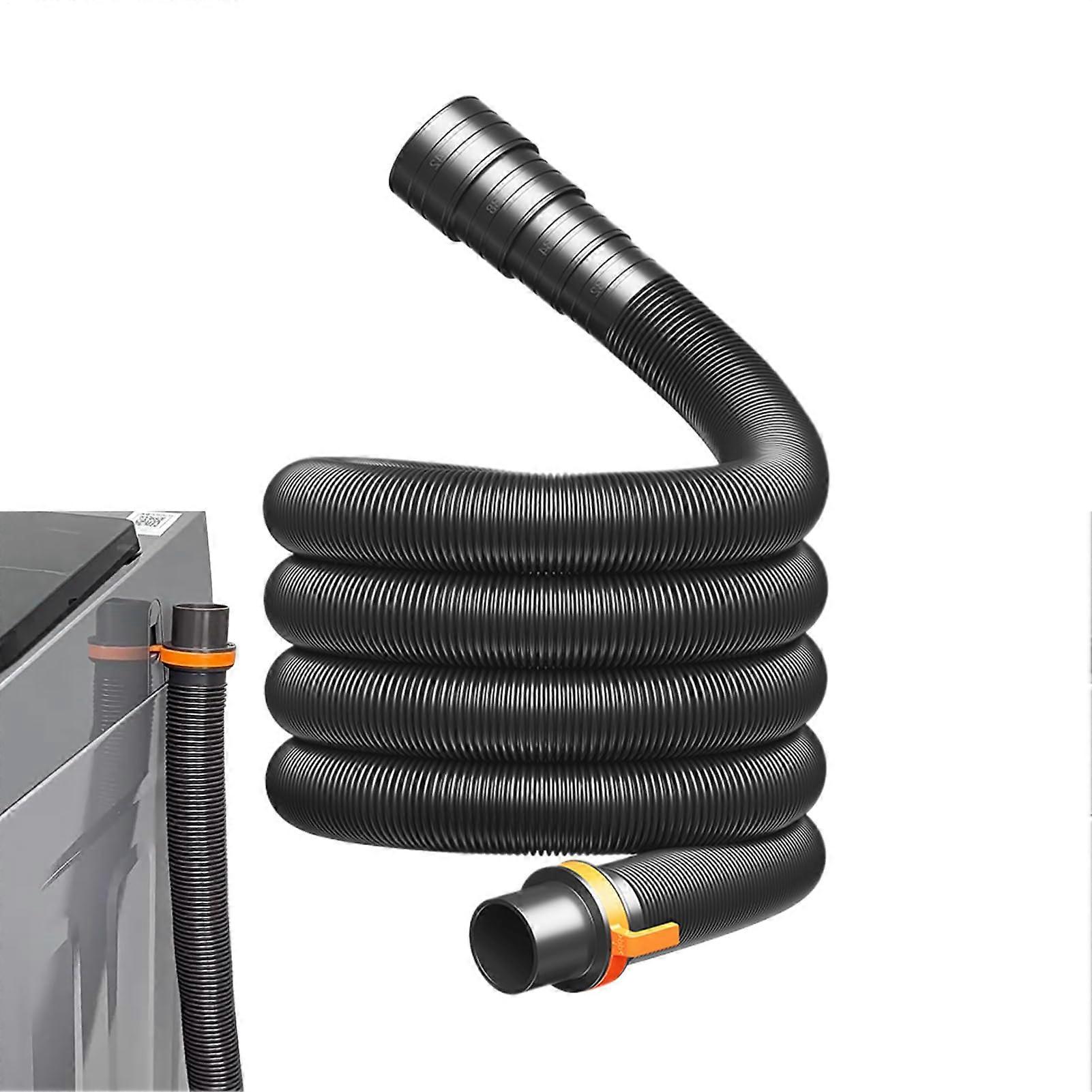 Foldable Caravan Waste Water Hose 3 Metres with Adjustable Adapter, Durable Flexible Pipe for Motorhome, Leak-proof Design
