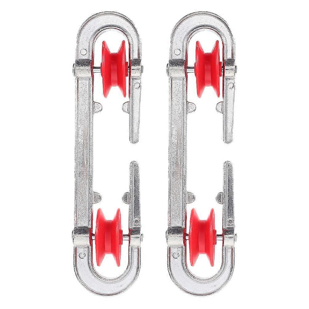 2pcs Clothesline Spreader for Outdoor and Indoor Use Clothes Line Separator Spreader Pulley Clothes Line Spreader Reusable Clothesline Divider