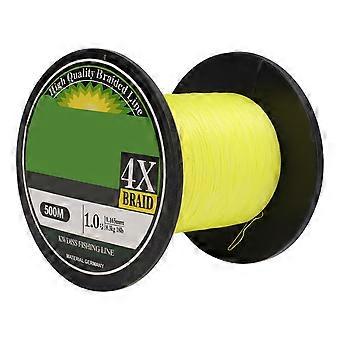 Lenza intrecciata 546 iarde 4 fili PE linea resistente all'abrasione intrecciato filo da pesca giallo