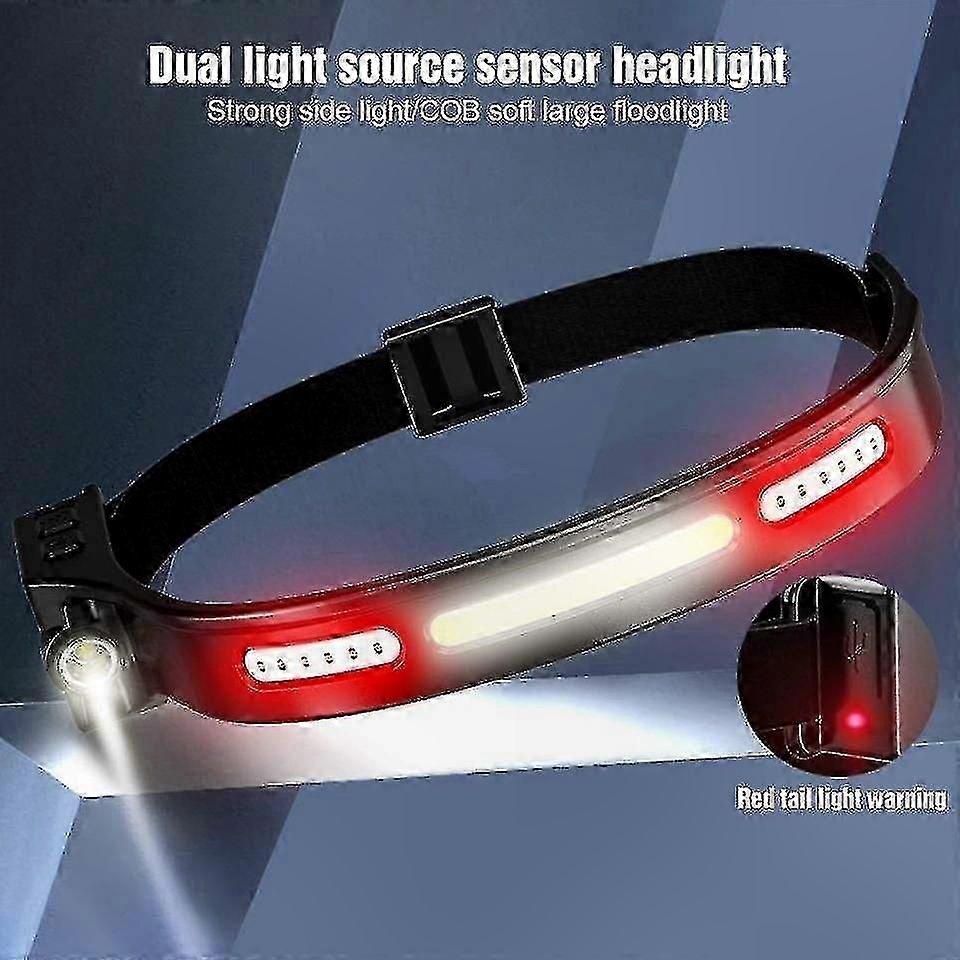 Rechargeable Headlamp, 230 Wide Beam LED, 3 Modes Waterproof Headlight for Adults, Forehead Flashlight