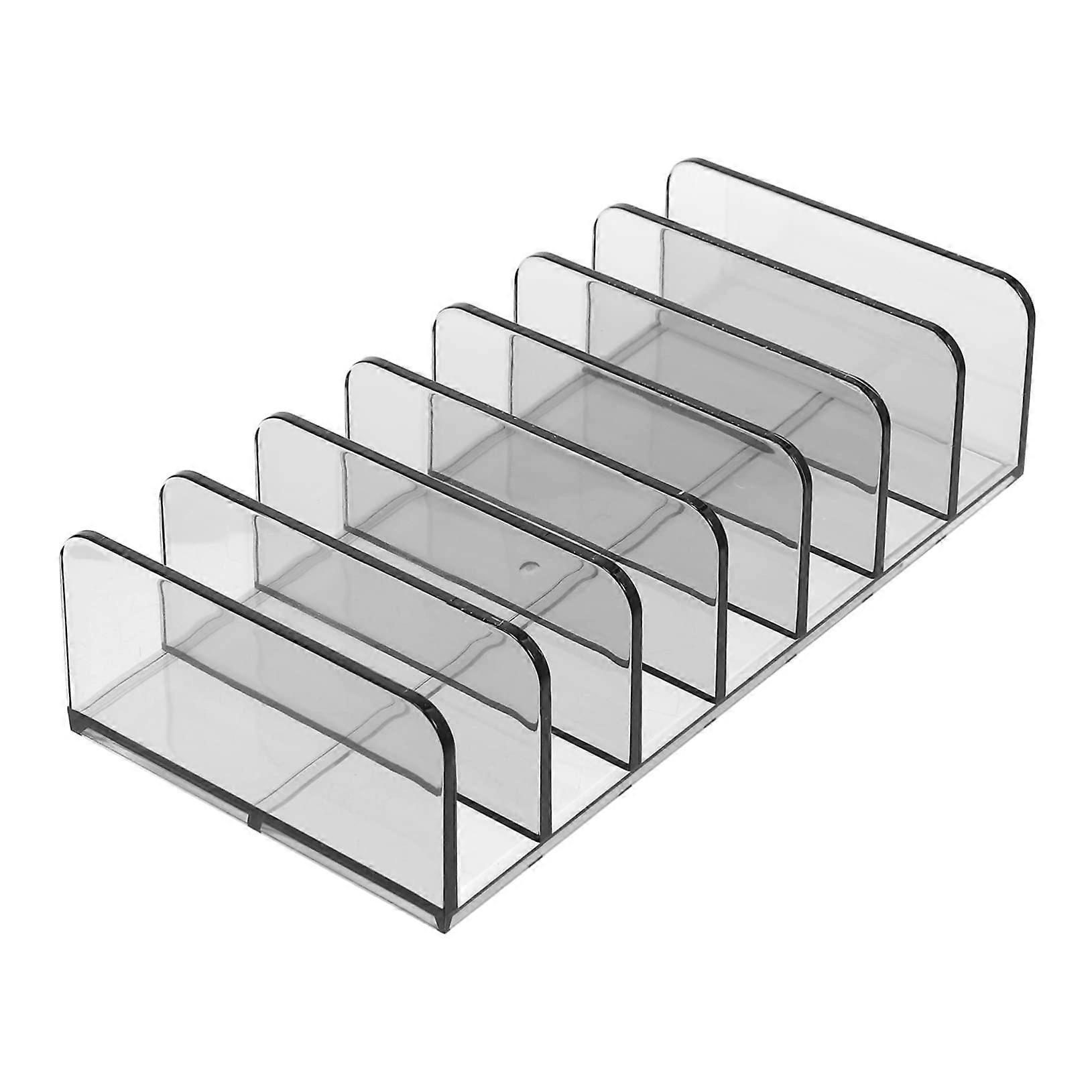 Transparent Makeup Storage Rack Desktop Organizer With Compartments For Lipstick And Nail Polish Daily Cosmetics Space-Saving