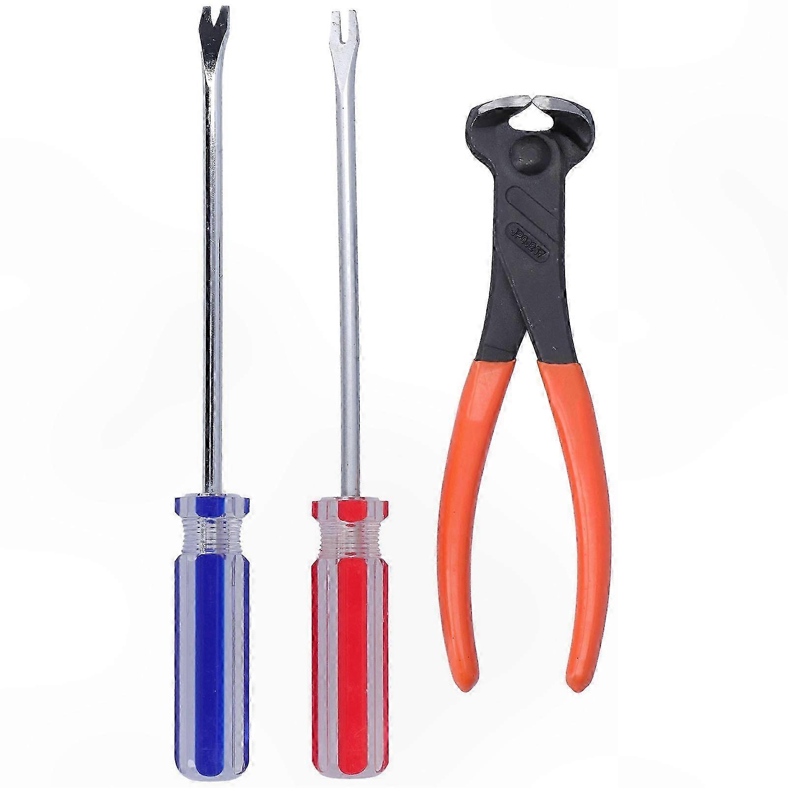 Multi-Function Tool Kit with Pliers, Screwdriver, Wire Cutter, and Nail Puller Set