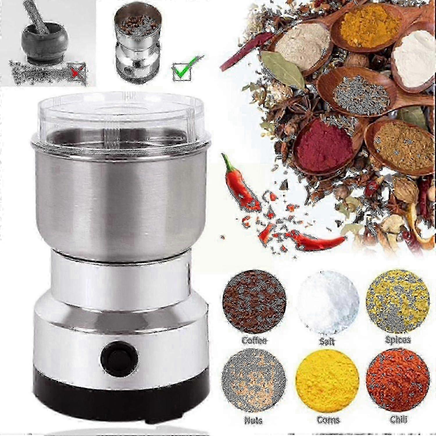 150W Electric Coffee Grinder for Beans Nuts Spices Kitchen Multifunctional