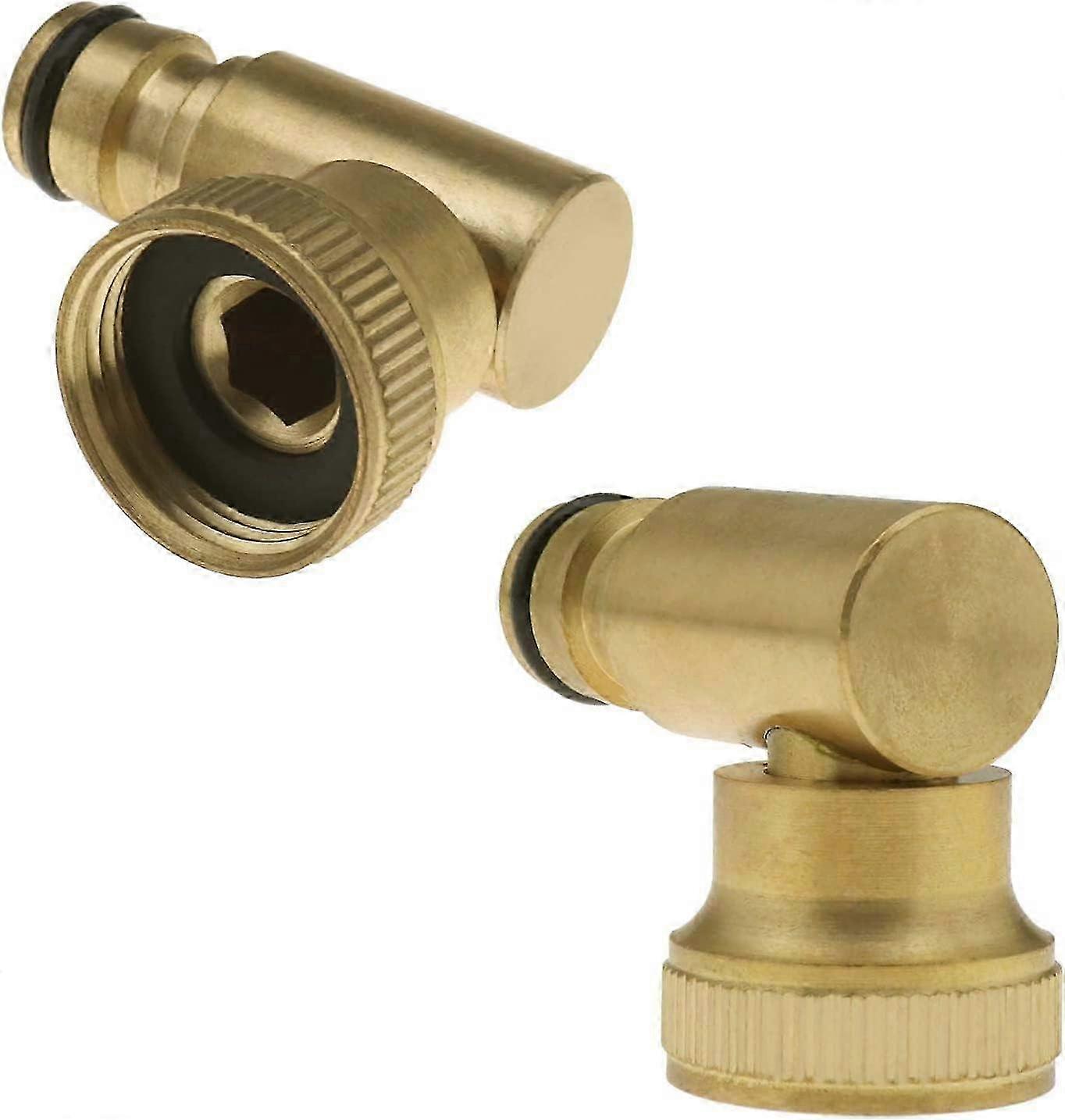 Elbow Hose Adapter I 3/4" Female Thread I Rotating Coupler I 360 Hose Adapter I Brass Fittings2 Pieces