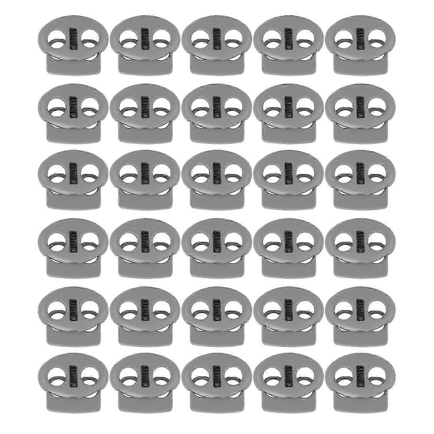 30Pcs Spring Cord Lock Zinc Alloy Durable Multipurpose Spring Toggle Stopper Fastener for Drawstring