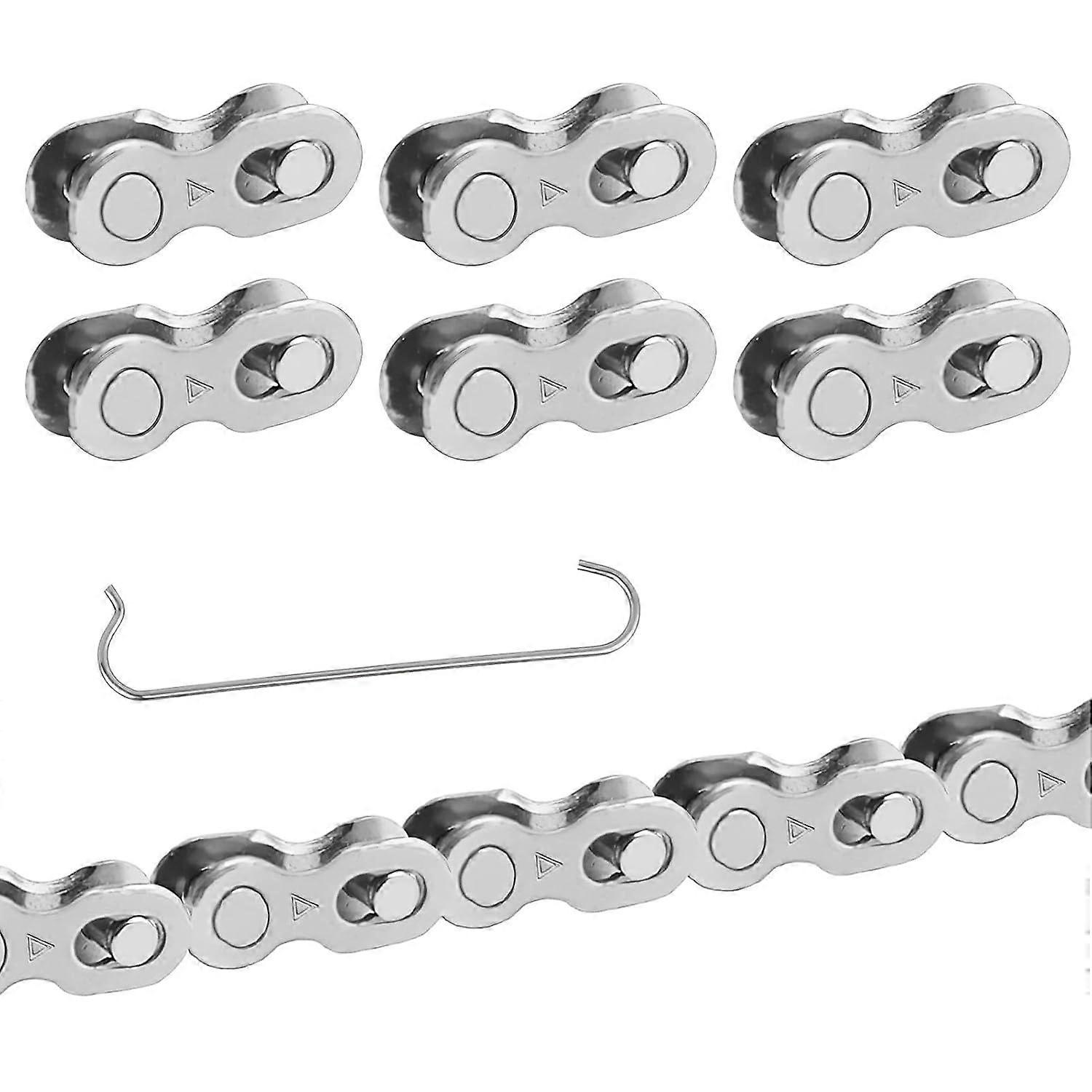 Quick-Link Chain Connector 8S Chain, 6 Pairs Missing Link Speed Chain with