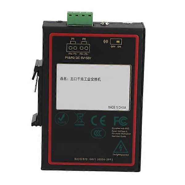 5-Port-Gigabit-Ethernet-Netzwerk-Switch in Industriequalität 10/100/1000 Mbit/s IP185GHI-Chip