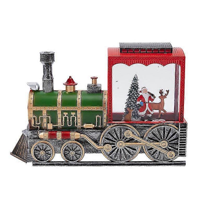 Xmas Ornaments Christmas Glowing Snow Music Box Santa Claus Storm ...