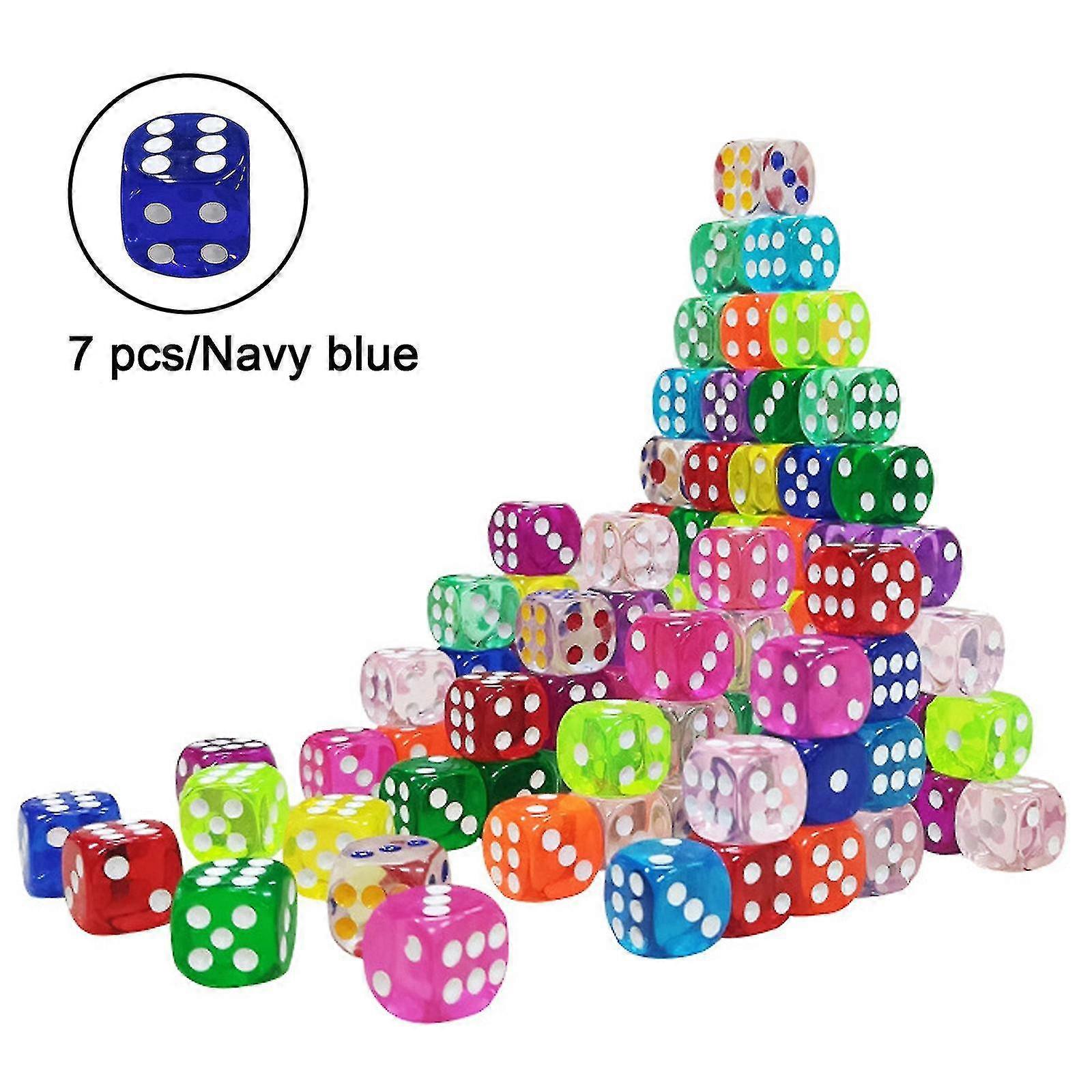 Colorful dice, 14mm rounded corners, environmentally friendly, durable and easy to read
