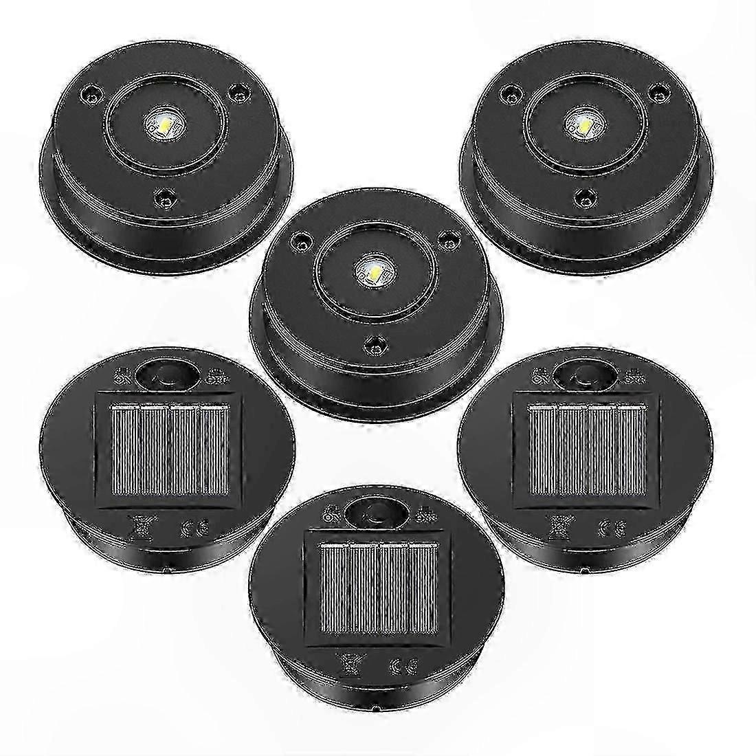 6 Pack Solar Panel Replacement Tops for Outdoor LED Lights