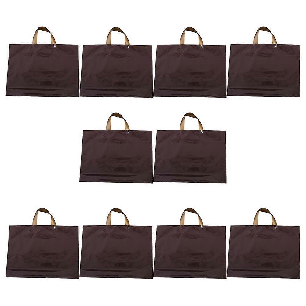 Coffee Color Loop Handle Shopping Bag for Storage Made of Plastic Hold More Weight