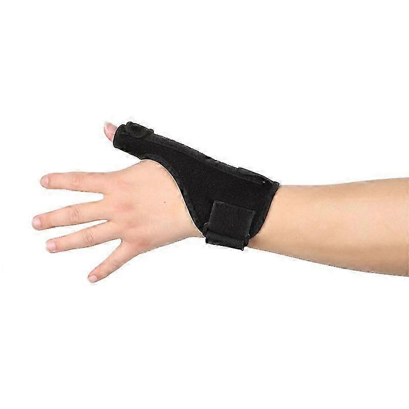 Left and right hand reversible thumb splint support bracket one size2pcs-Black