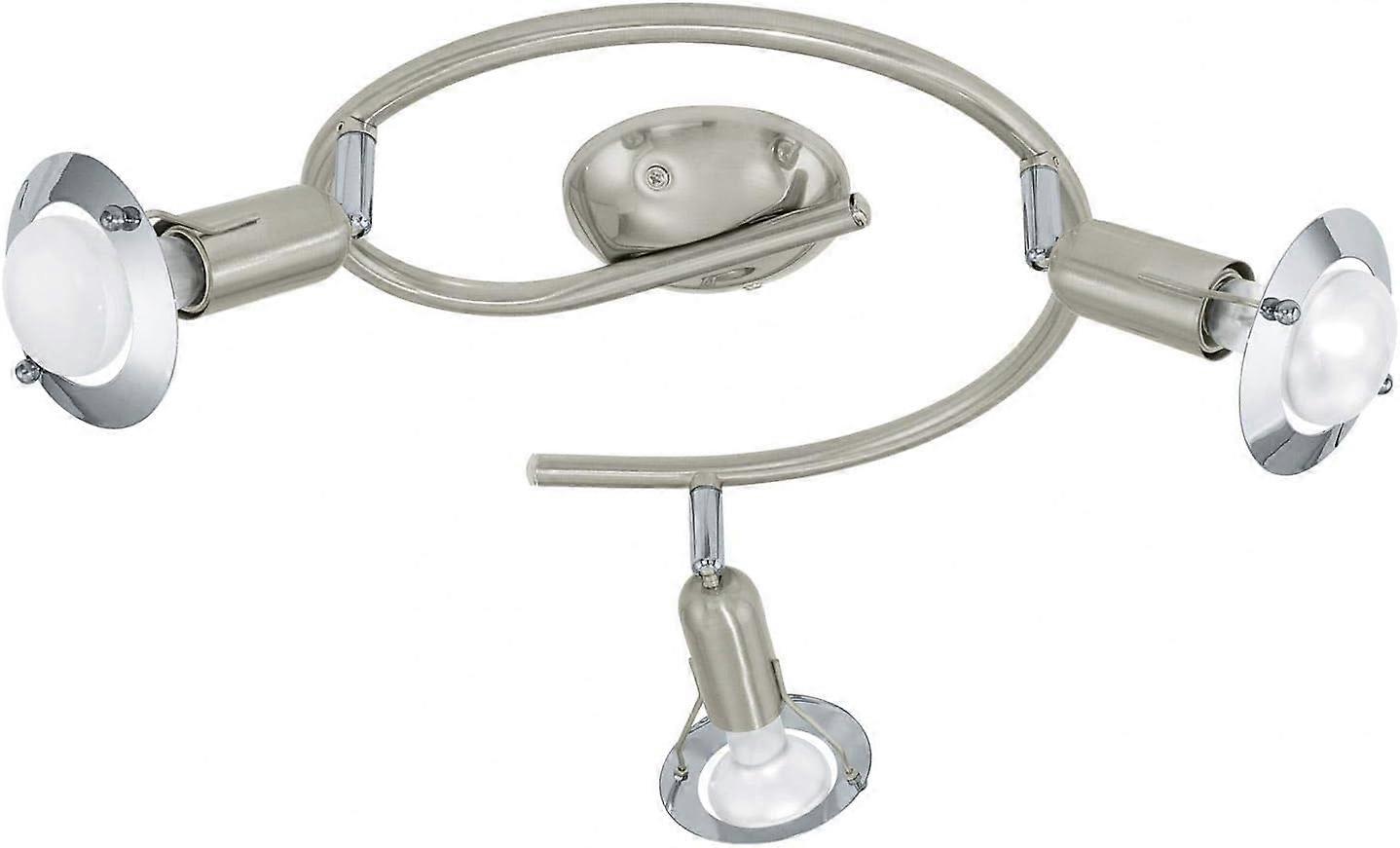 Darwin 3 Light Ceiling Spotlight Nickel Chrome Finish ThreeLight Ceiling Fixture Modern Style