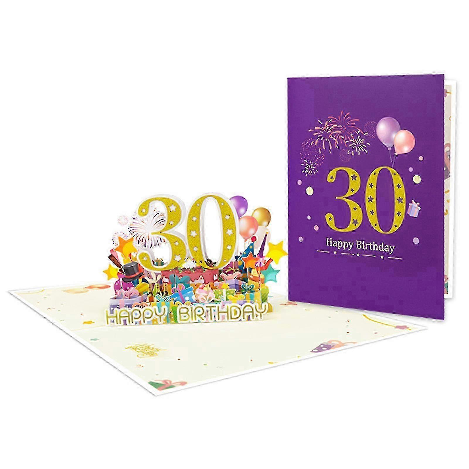 Pyrotechnics Display Greeting Card Festival 3D Pyrotechnics Popup Paper Greeting Card for Birthday and Holiday Wishes