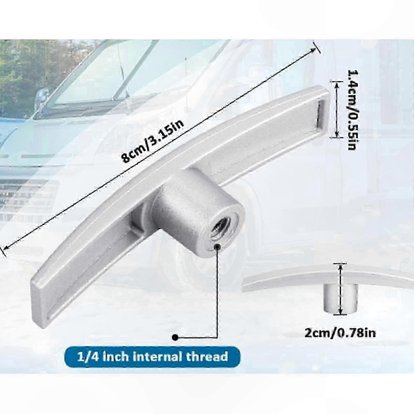 2-عبوة RV نفايات صمام T مقابض ، تناسب 1 1/2 "و 3" صمامات البوابة ، بديل دائم لصمامات تفريغ العربة