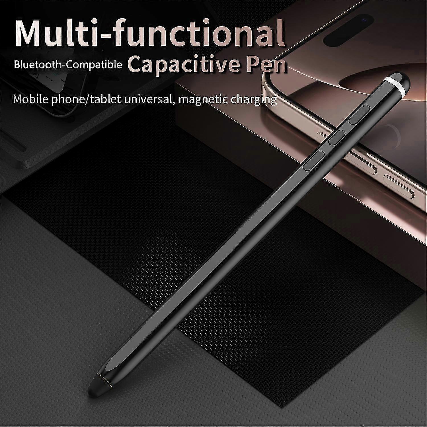 Capacitive Pen for Foldable Phones, Bluetooth-Compatible Stylus for Digital Writing, Precision Input Tool in Black