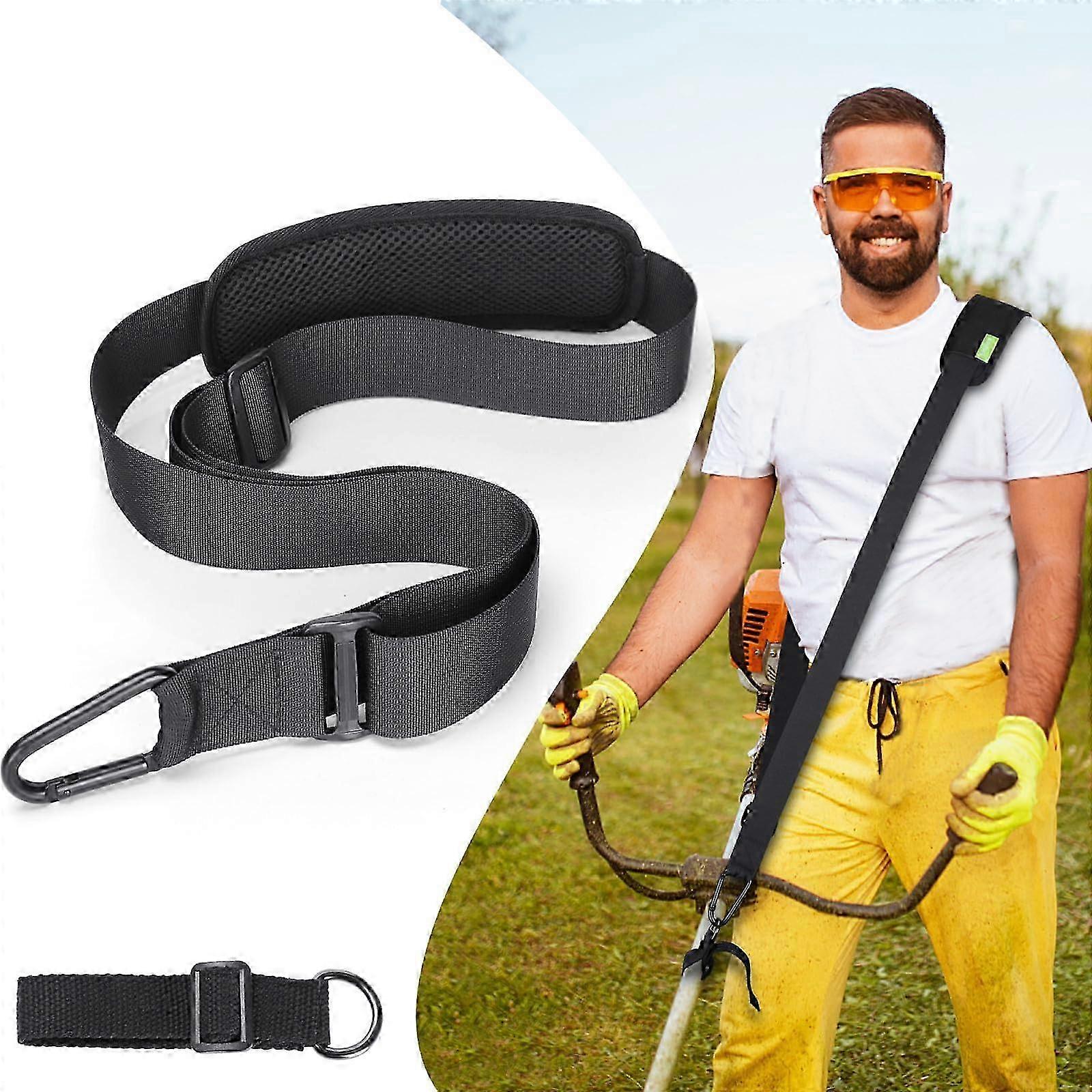 Trimmer Shoulder Strap Harness with Metal Clip, Compatible with Greenworks/DEWALT/EGO String Trimmers, Leaf Blowers & More