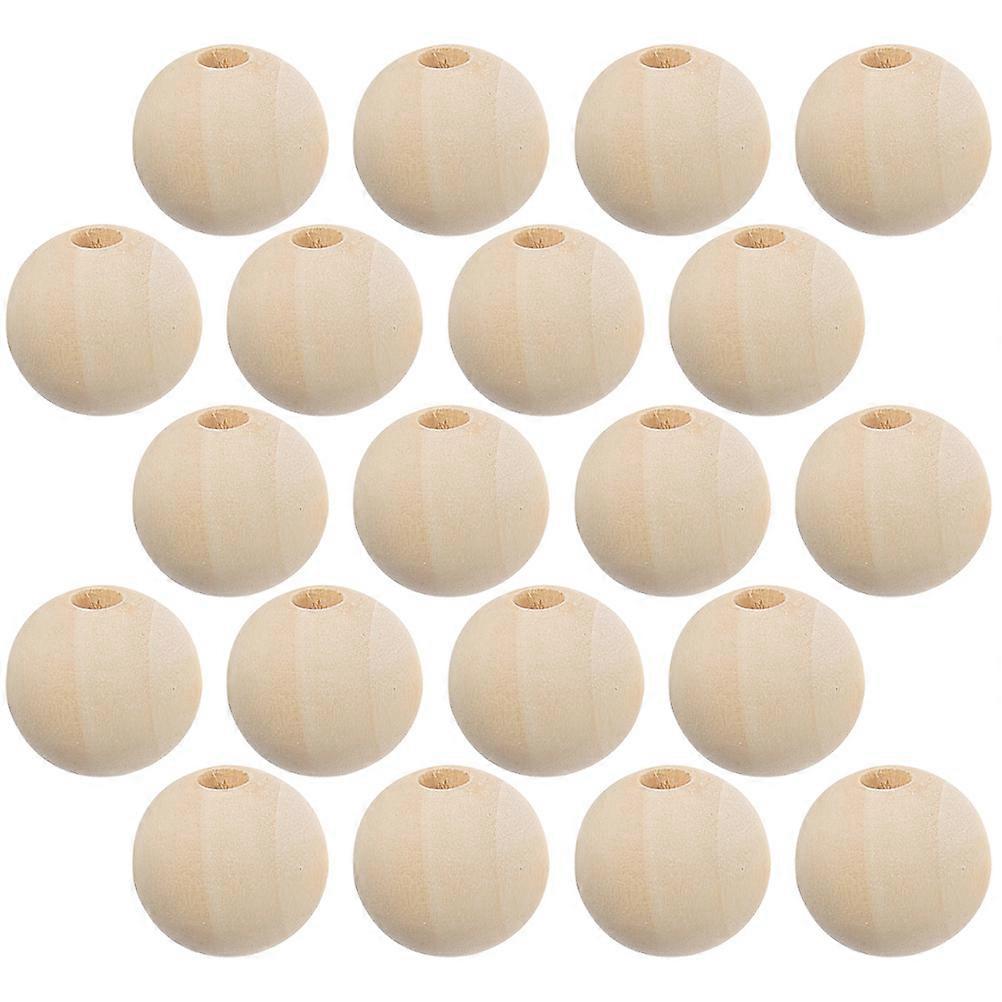 Wood Beads for Crafts Loose Beads DIY Supplies 300Pcs Light Brown