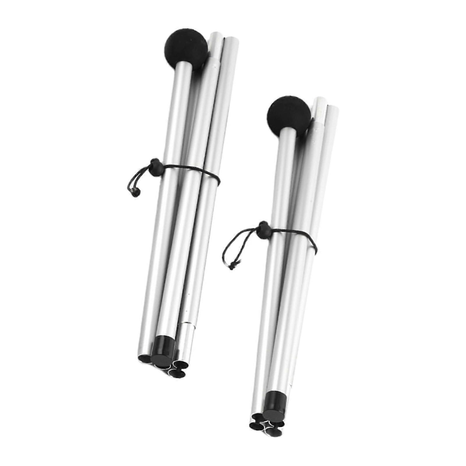 Adjustable Length Outdoor Awning Poles 2 Pcs Folding Beach Tent Shelter Canopy Rod For Camping Hiking