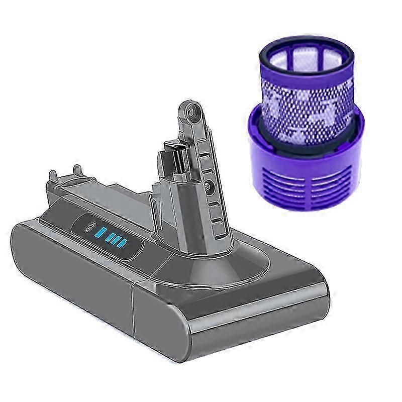 Replace V10 Battery Adapter 25.2V+Filter for Dyson V10 SV12 V10 Fluffy V10 Animal Absolute Reminder