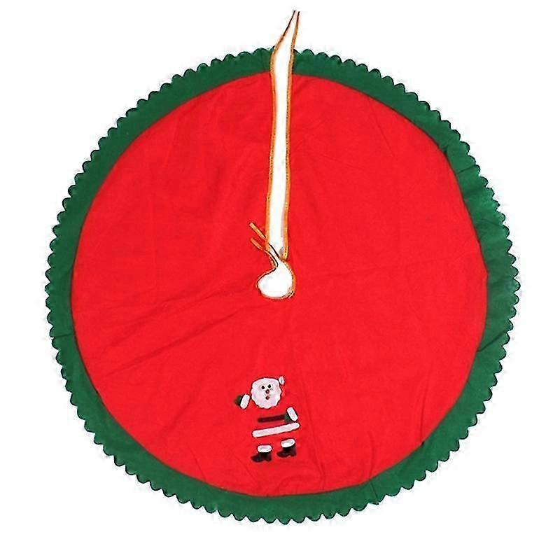 Christmas Tree Mat, Christmas Tree Skirt, 90CM Red Christmas Tree Skirt, Christmas Tree Skirts, Christmas Tree Cover Skirt, Round Christmas Tree Cove