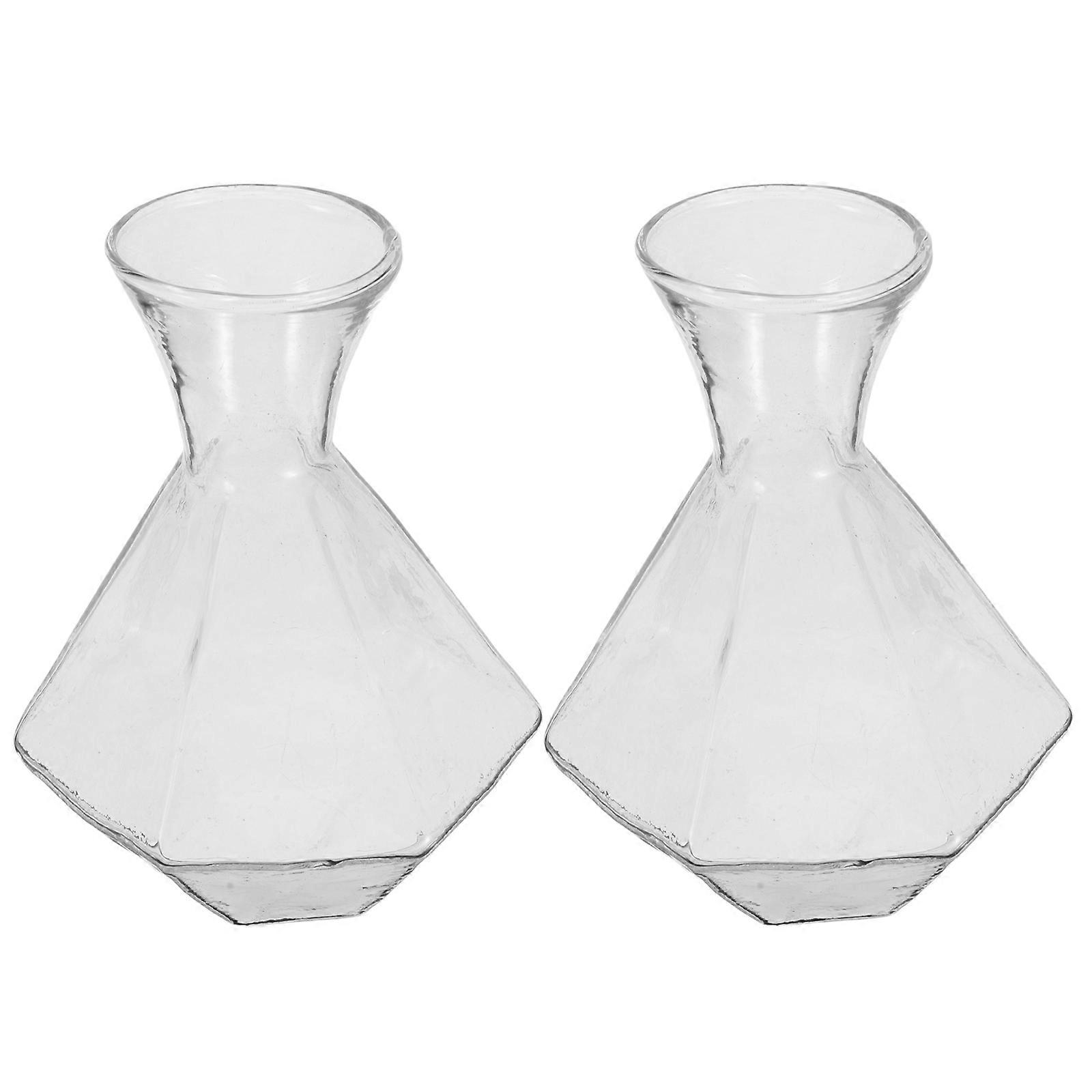 Clear Glass Propagation Vase for Desktop Plant Display 6Pcs Set