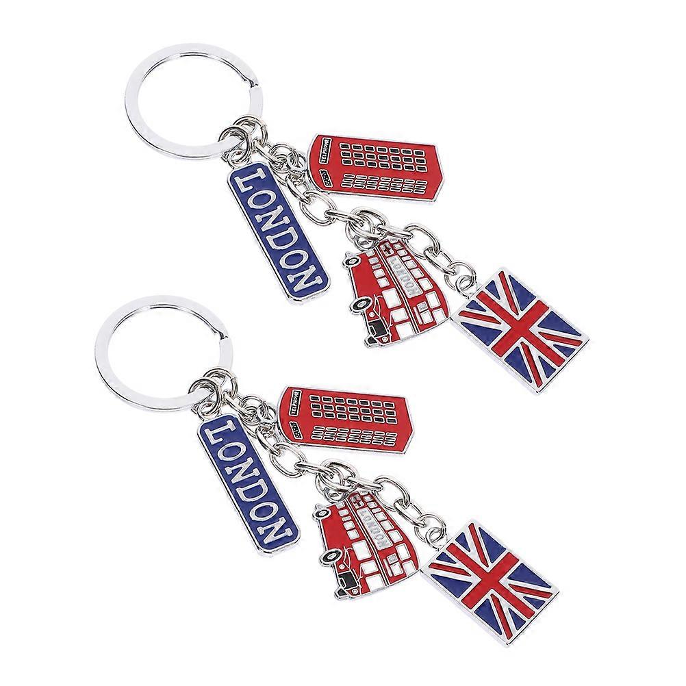 British Style Keychain for Travel Souvenirs 6Pcs Uk Keychains