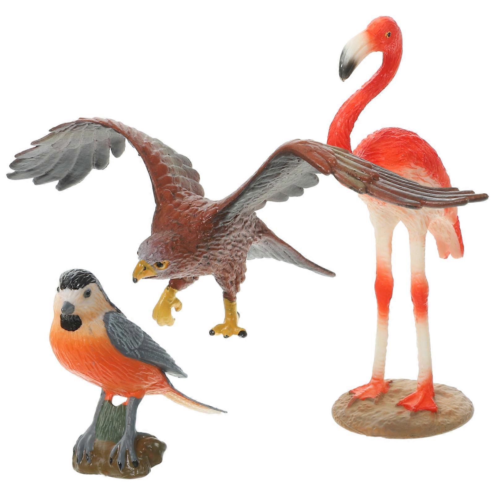 Fake Bird Decor Plastic Simulation Ornamental Bird for Garden 9Pcs