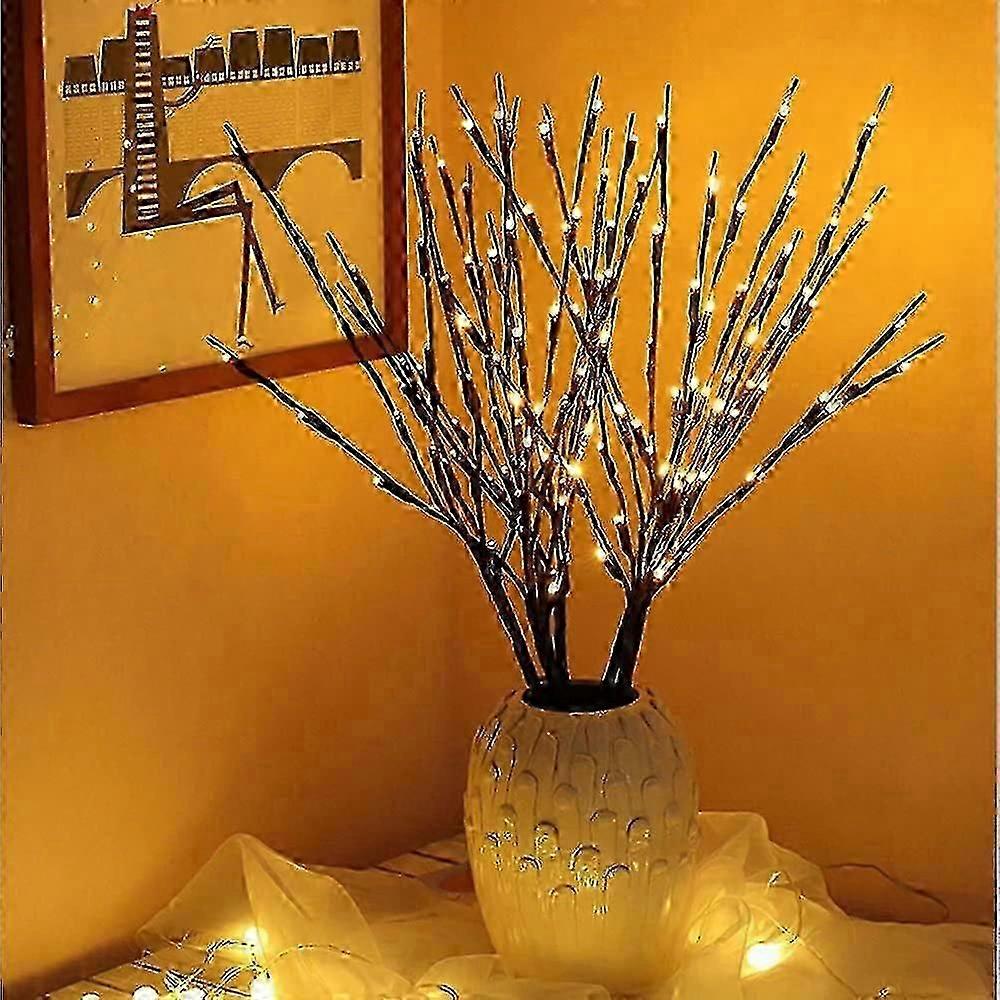 Light Up Branches With 20 Led Lights, 5 Light Up Twig Branch, Artificial Willow Vase Filler Branch Lights For Christmas Holiday Centerpiece Romantic T