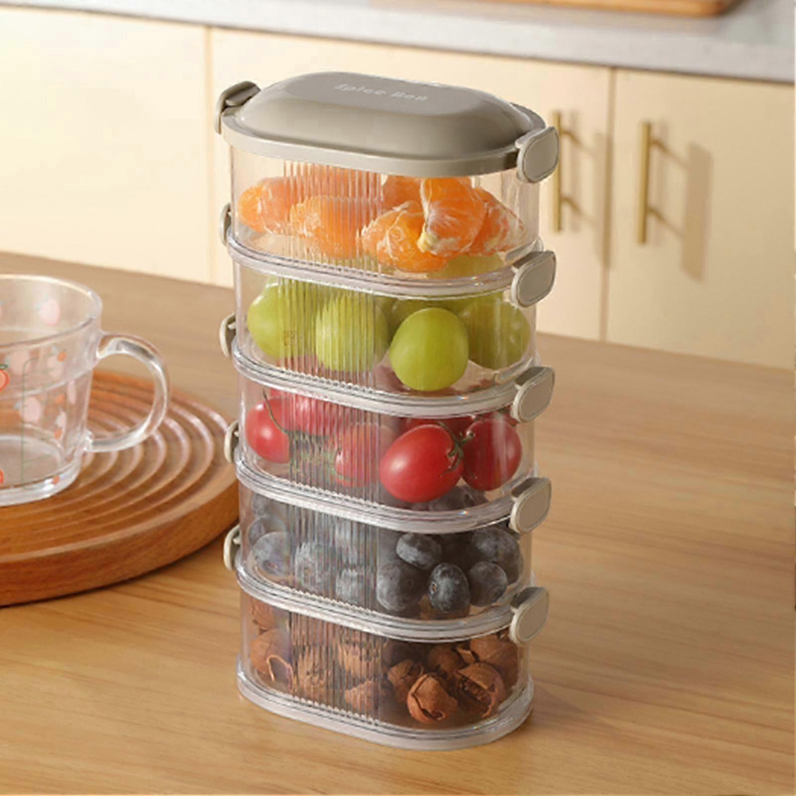 Food Storage Containers with Lids Stackable Leak Proof Organizer Bins for Keeping Food Fresh and Secure