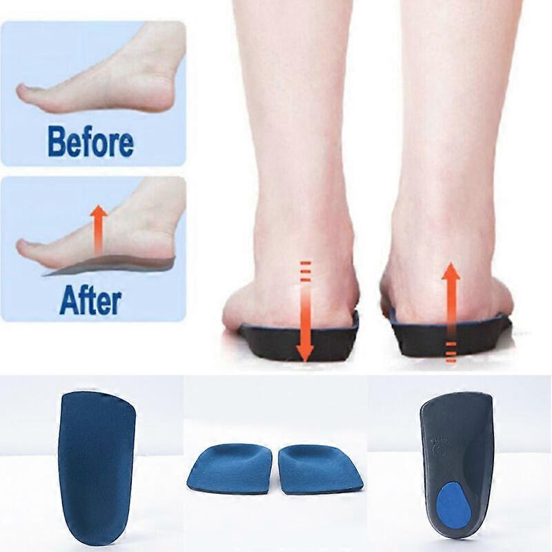 Useful Orthotic 3/4 Arch Support Pad Comfortable Shoes Insoles Inserts Flat Foot