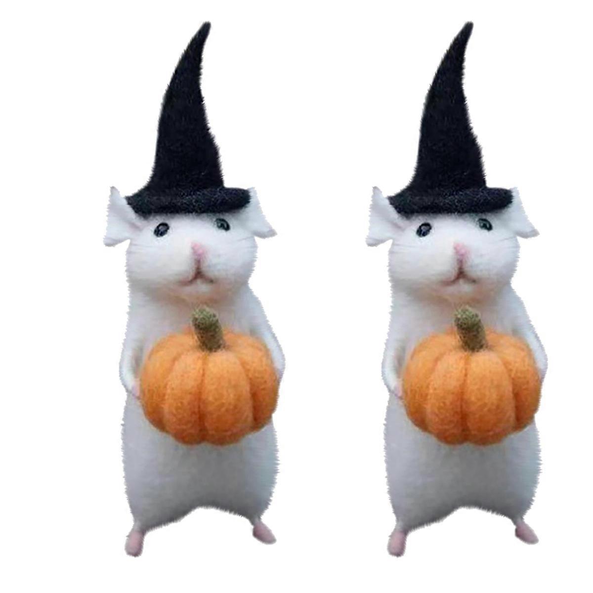 Felt mouse decorations, cute felt mouse figurines
