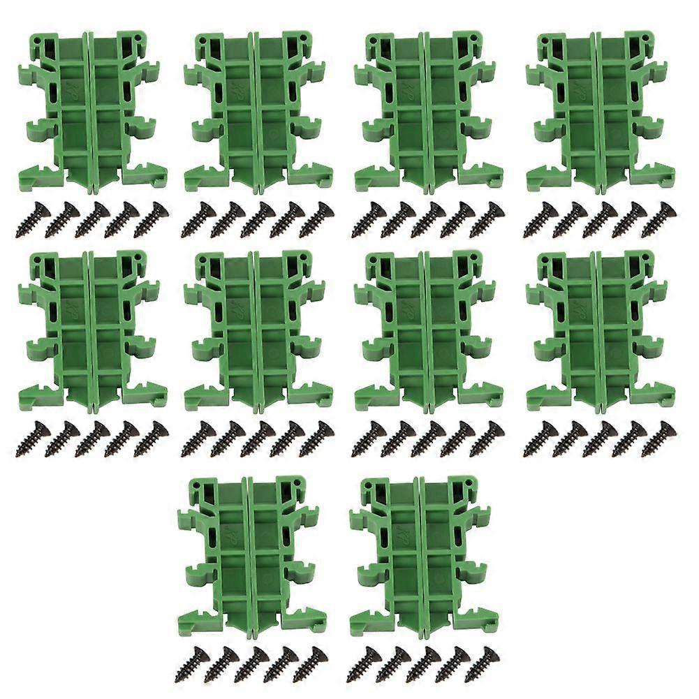 10sets 35mm PCB DIN C45 Rail Adapter Circuit Board Mounting Bracket Stand Carrier