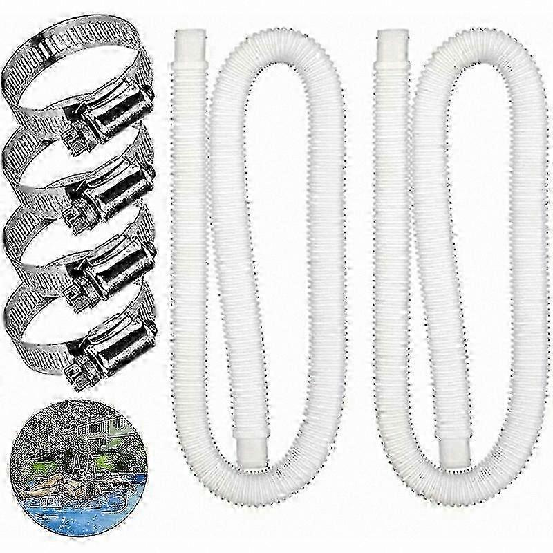 Replacement Pool Hose Kit, 100FT Above Ground Pool Pump Accessories for Filter Systems