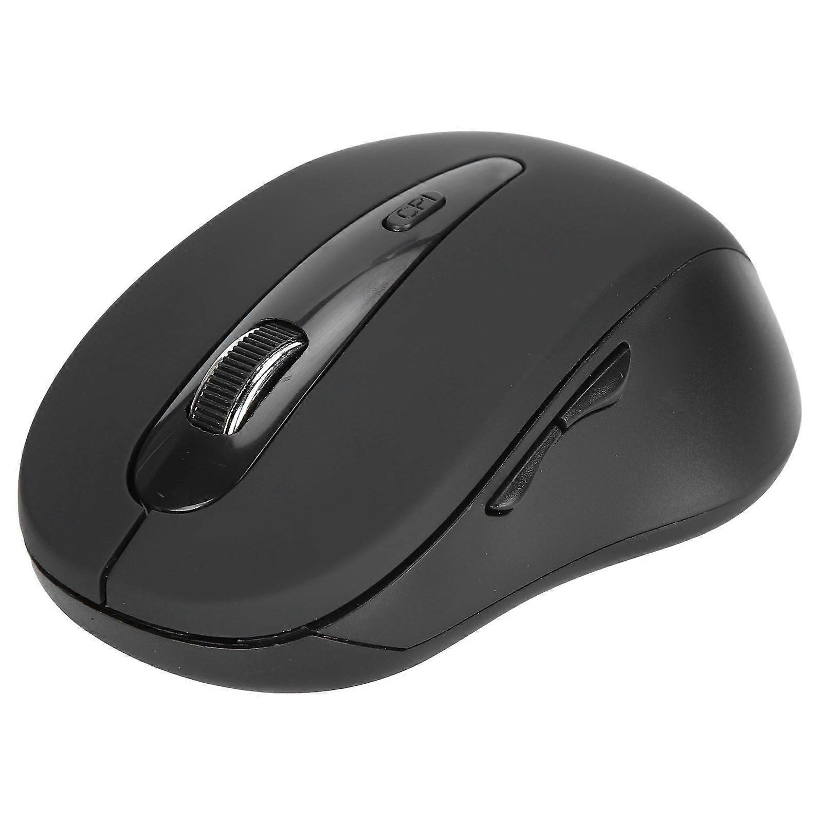 Wireless Mouse Long Transmission Distance Mini FourWay Scroll Wheel Optical Mouse for Notebook Tablet PC(Black )