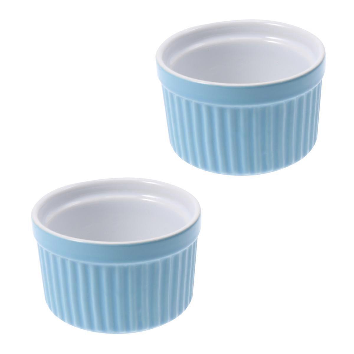Pet Feeder Round Ceramic Bowl for Hamster Rabbit Feeding Blue