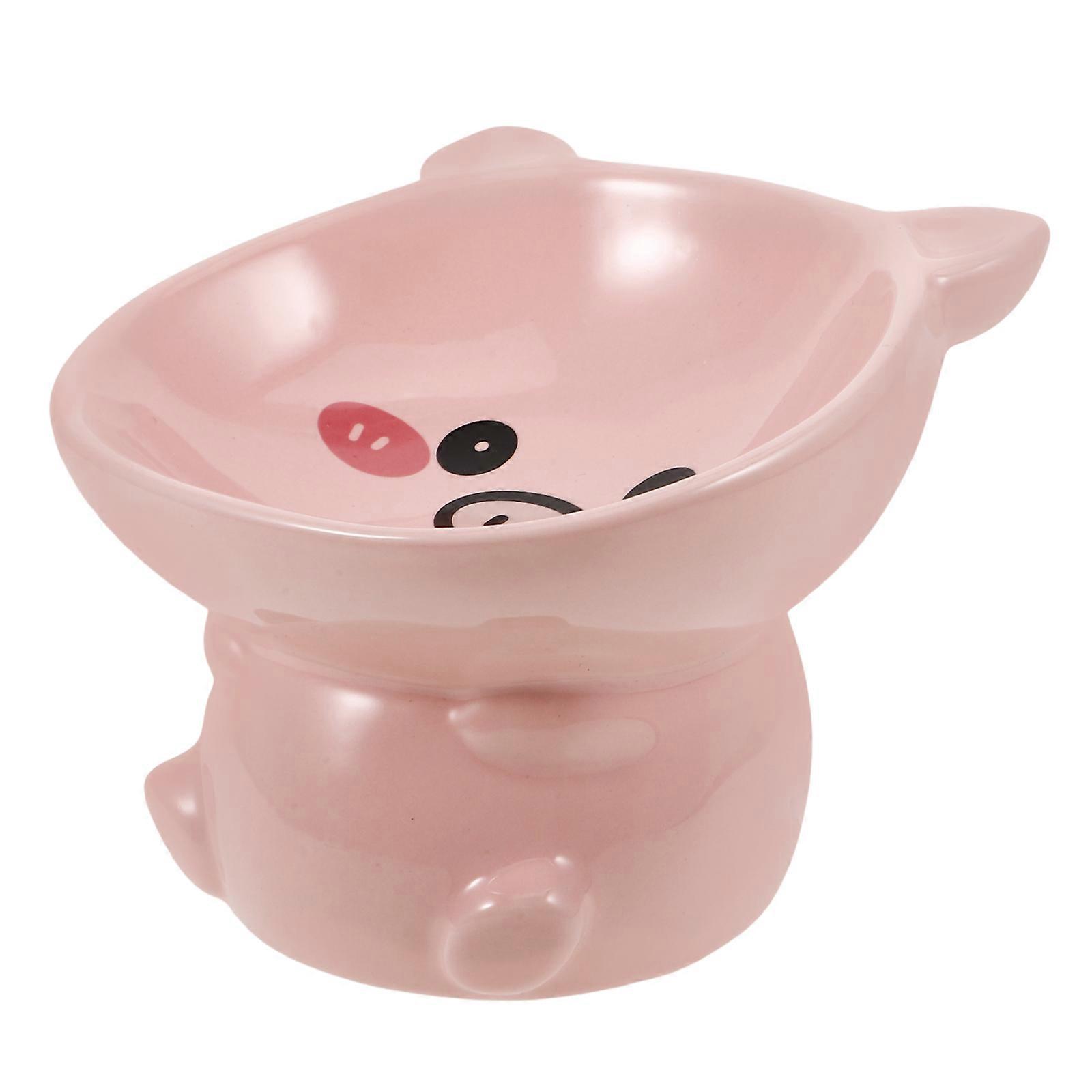 Elevated Ceramic Cat Bowl for Cat Food and Water with Non-Slip Base 2Pcs