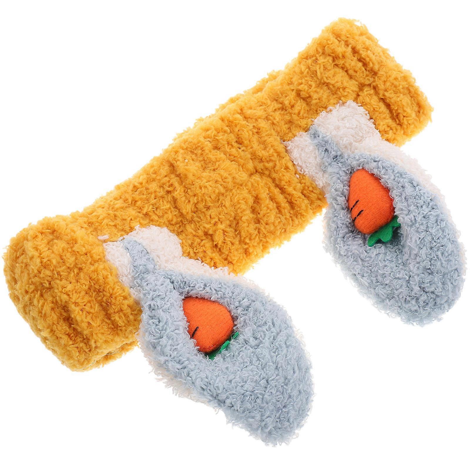 Cute Rabbit Ear Hair Band for Skincare Soft Plush Headband