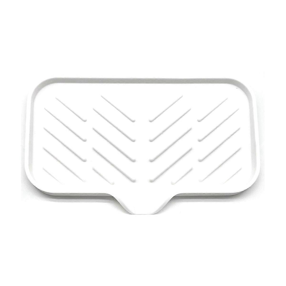 Self Draining Soap Bar Holder Silicone L white