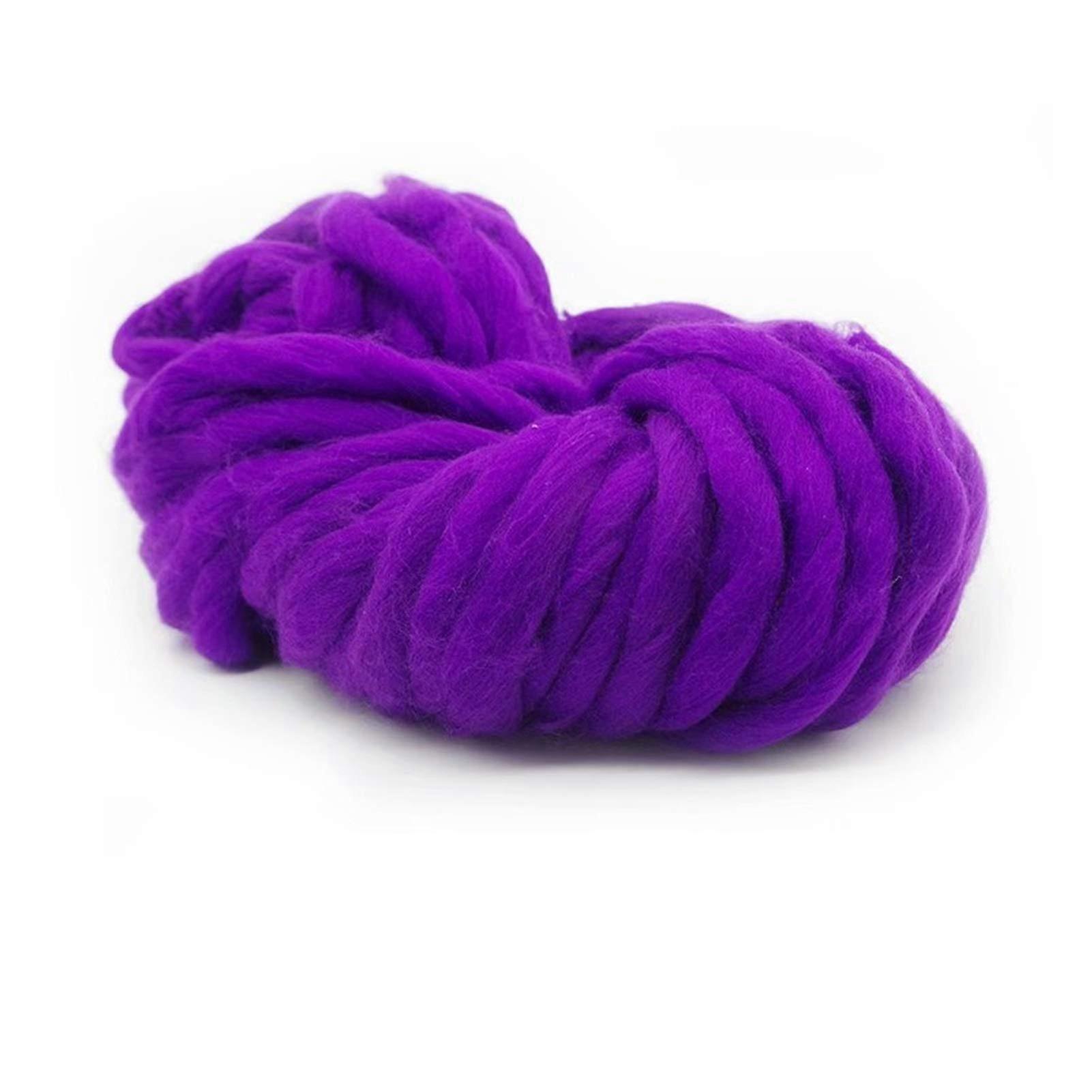 Chunky Yarn Super Thick Wool HandWoven Pet Nest Blanket Color 19 Violet Model Line 1